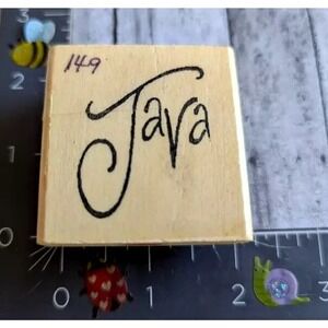 Anita's Java Coffee Rubber Stamp Wood #C40